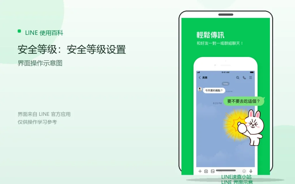 LINE安全等级：安全等级设置配图