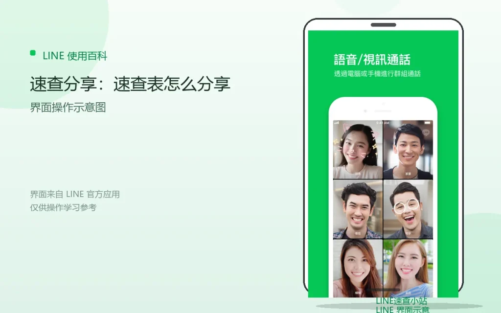 LINE速查分享：速查表怎么分享配图